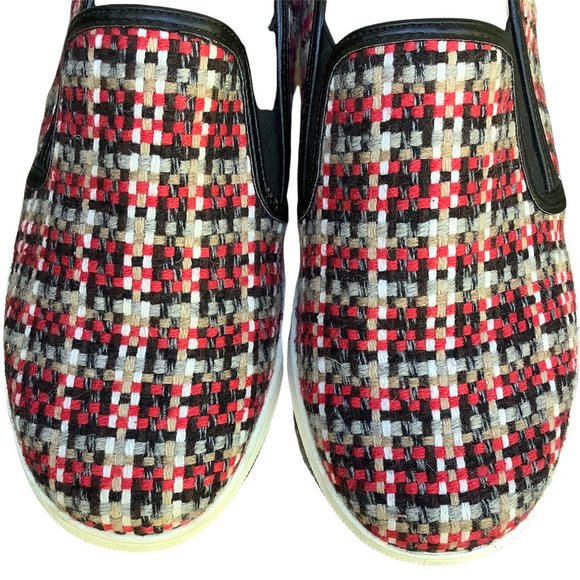 J/Slides Plaid Slip on Tweed Loafers 8 - Picture 3 of 8